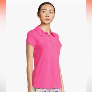 Lilly Pulitzer 1/2 zip Women's Pink Polo Shirt